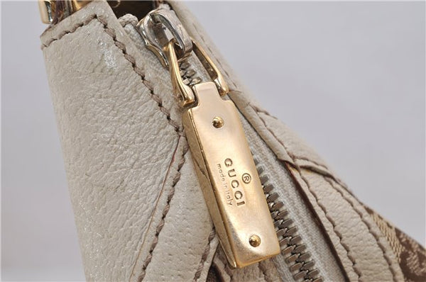 Authentic GUCCI Vintage Shoulder Hand Bag GG Canvas Leather 145767 Brown 8845F