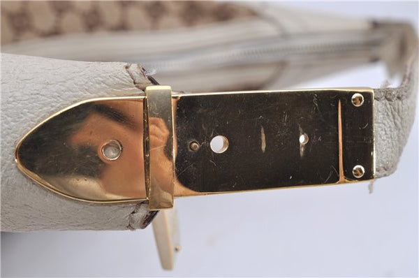 Authentic GUCCI Vintage Shoulder Hand Bag GG Canvas Leather 145767 Brown 8845F