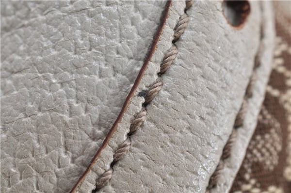 Authentic GUCCI Vintage Shoulder Hand Bag GG Canvas Leather 145767 Brown 8845F