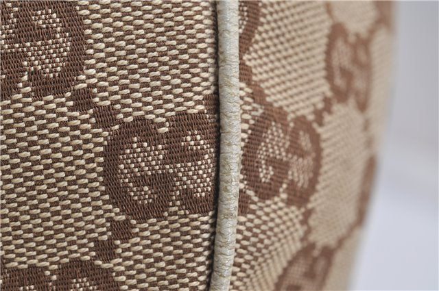 Authentic GUCCI Vintage Shoulder Hand Bag GG Canvas Leather 145767 Brown 8845F