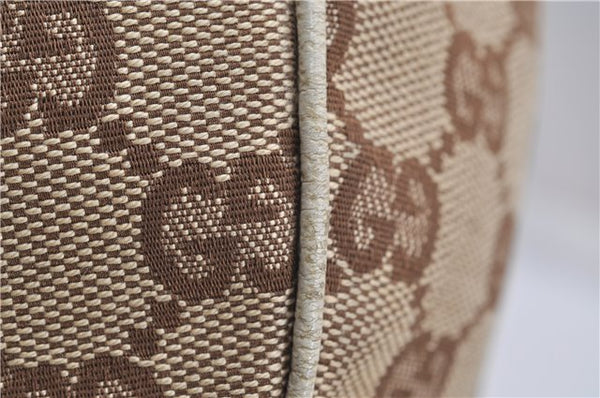 Authentic GUCCI Vintage Shoulder Hand Bag GG Canvas Leather 145767 Brown 8845F