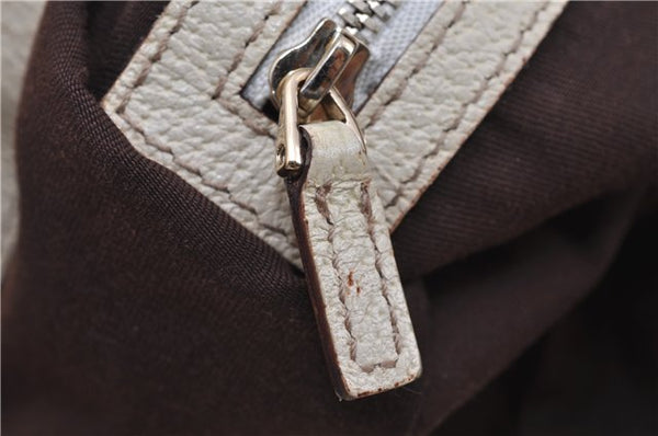 Authentic GUCCI Vintage Shoulder Hand Bag GG Canvas Leather 145767 Brown 8845F