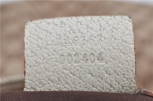 Authentic GUCCI Vintage Shoulder Hand Bag GG Canvas Leather 145767 Brown 8845F