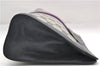 Authentic GUCCI Sherry Line Clutch Hand Bag Purse GG PVC Leather Navy Blue 8846D