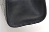 Authentic GUCCI Sherry Line Clutch Hand Bag Purse GG PVC Leather Navy Blue 8846D