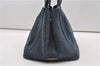 Authentic PRADA Vintage Canapa M Denim Tote Hand Bag Blue 8847F