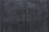Authentic PRADA Vintage Canapa M Denim Tote Hand Bag Blue 8847F