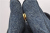 Authentic PRADA Vintage Canapa M Denim Tote Hand Bag Blue 8847F