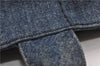Authentic PRADA Vintage Canapa M Denim Tote Hand Bag Blue 8847F