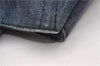 Authentic PRADA Vintage Canapa M Denim Tote Hand Bag Blue 8847F