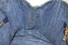 Authentic PRADA Vintage Canapa M Denim Tote Hand Bag Blue 8847F