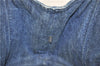 Authentic PRADA Vintage Canapa M Denim Tote Hand Bag Blue 8847F