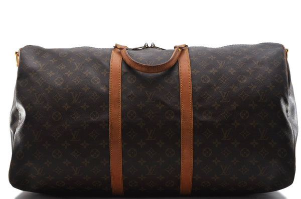 Auth Louis Vuitton Monogram Keepall Bandouliere 60 Boston Bag M41412 LV 8848C