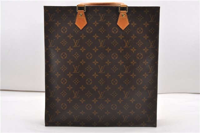 Authentic Louis Vuitton Monogram Sac Plat Hand Tote Bag M51140 LV 8849F