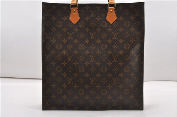 Authentic Louis Vuitton Monogram Sac Plat Hand Tote Bag M51140 LV 8849F