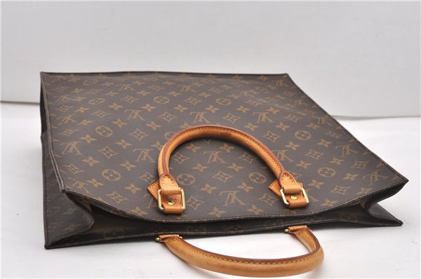 Authentic Louis Vuitton Monogram Sac Plat Hand Tote Bag M51140 LV 8849F