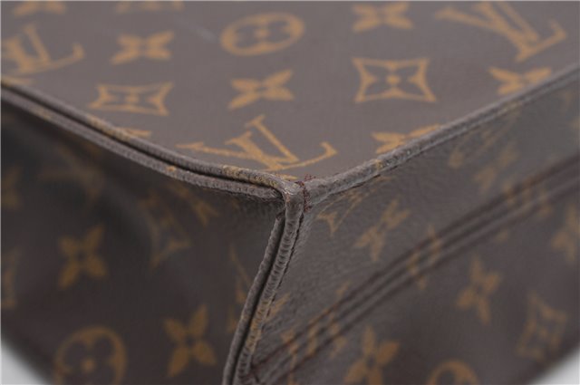 Authentic Louis Vuitton Monogram Sac Plat Hand Tote Bag M51140 LV 8849F