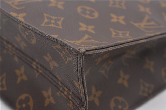 Authentic Louis Vuitton Monogram Sac Plat Hand Tote Bag M51140 LV 8849F