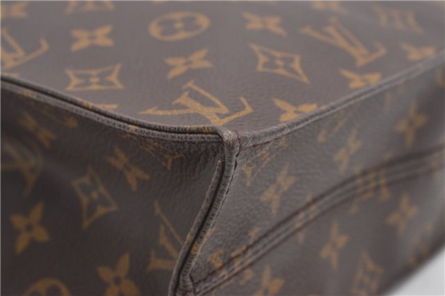 Authentic Louis Vuitton Monogram Sac Plat Hand Tote Bag M51140 LV 8849F