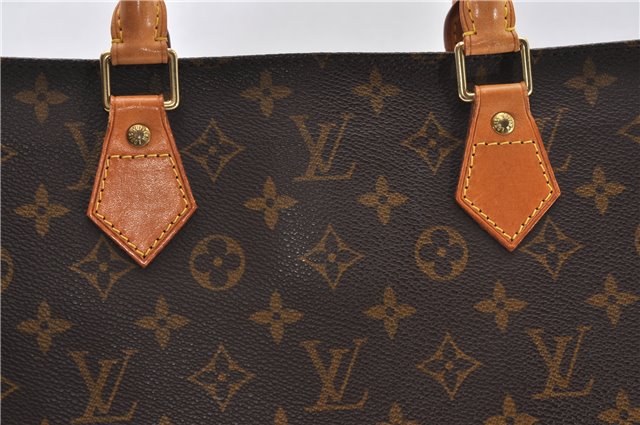 Authentic Louis Vuitton Monogram Sac Plat Hand Tote Bag M51140 LV 8849F