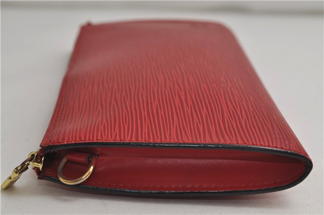 Authentic Louis Vuitton Epi Pochette Accessoires Pouch Red M52947 LV 8850D