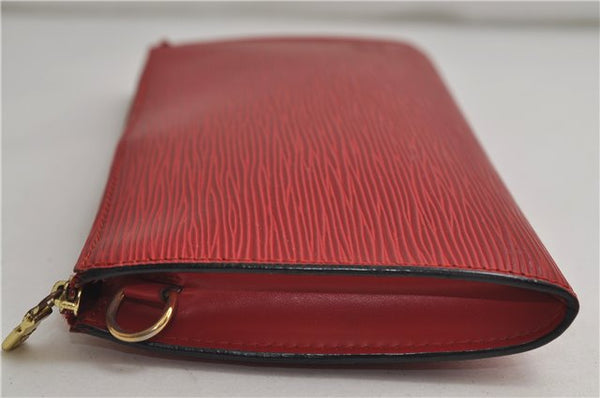 Authentic Louis Vuitton Epi Pochette Accessoires Pouch Red M52947 LV 8850D
