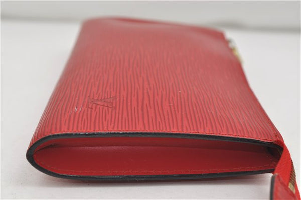 Authentic Louis Vuitton Epi Pochette Accessoires Pouch Red M52947 LV 8850D