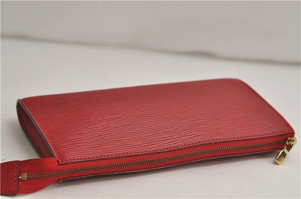 Authentic Louis Vuitton Epi Pochette Accessoires Pouch Red M52947 LV 8850D