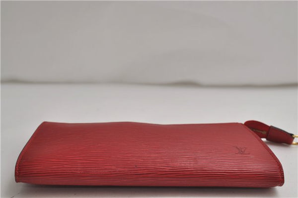 Authentic Louis Vuitton Epi Pochette Accessoires Pouch Red M52947 LV 8850D