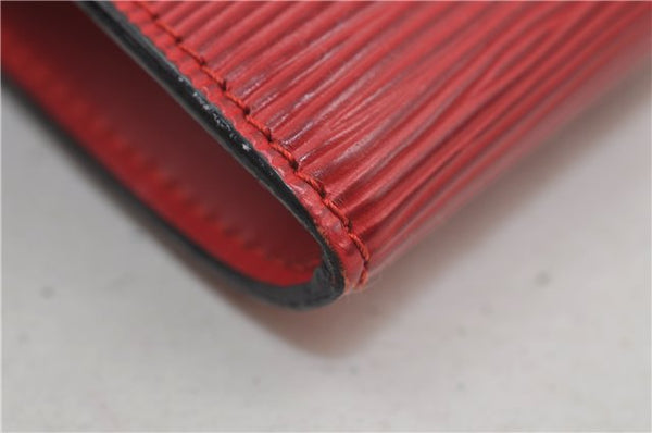 Authentic Louis Vuitton Epi Pochette Accessoires Pouch Red M52947 LV 8850D