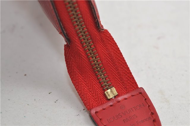 Authentic Louis Vuitton Epi Pochette Accessoires Pouch Red M52947 LV 8850D