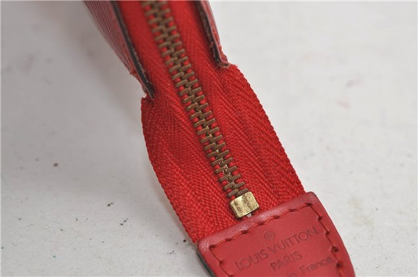 Authentic Louis Vuitton Epi Pochette Accessoires Pouch Red M52947 LV 8850D