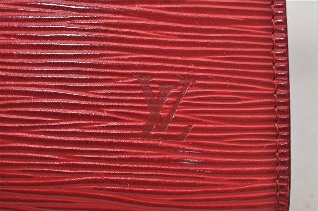 Authentic Louis Vuitton Epi Pochette Accessoires Pouch Red M52947 LV 8850D
