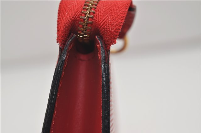 Authentic Louis Vuitton Epi Pochette Accessoires Pouch Red M52947 LV 8850D
