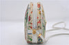 Authentic GUCCI Flora Shoulder Cross Body Bag Canvas Leather Ivory White 8853D