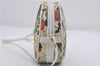 Authentic GUCCI Flora Shoulder Cross Body Bag Canvas Leather Ivory White 8853D