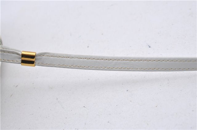 Authentic GUCCI Flora Shoulder Cross Body Bag Canvas Leather Ivory White 8853D