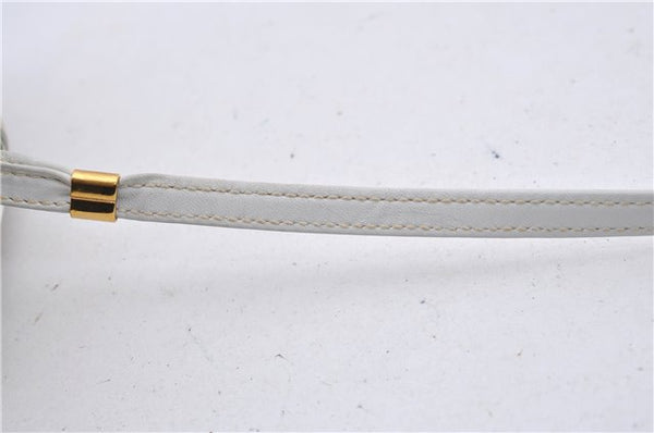 Authentic GUCCI Flora Shoulder Cross Body Bag Canvas Leather Ivory White 8853D