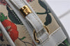 Authentic GUCCI Flora Shoulder Cross Body Bag Canvas Leather Ivory White 8853D