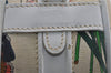 Authentic GUCCI Flora Shoulder Cross Body Bag Canvas Leather Ivory White 8853D