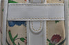 Authentic GUCCI Flora Shoulder Cross Body Bag Canvas Leather Ivory White 8853D