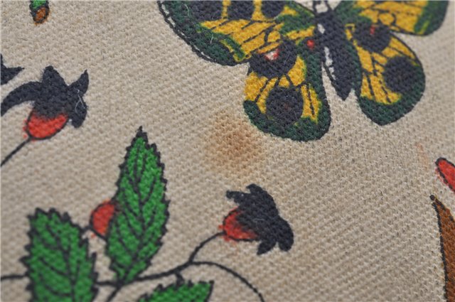 Authentic GUCCI Flora Shoulder Cross Body Bag Canvas Leather Ivory White 8853D