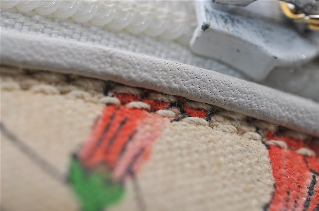 Authentic GUCCI Flora Shoulder Cross Body Bag Canvas Leather Ivory White 8853D