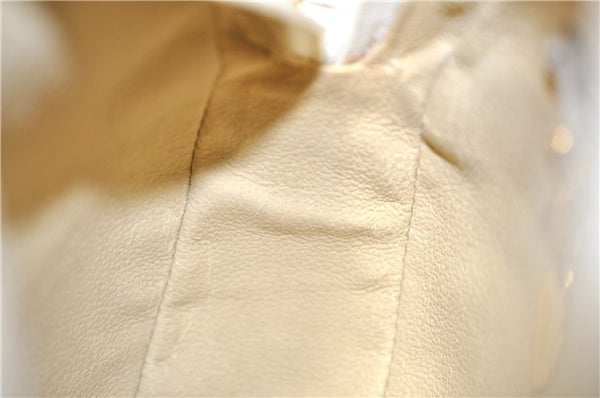 Authentic GUCCI Flora Shoulder Cross Body Bag Canvas Leather Ivory White 8853D