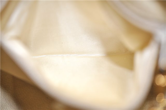 Authentic GUCCI Flora Shoulder Cross Body Bag Canvas Leather Ivory White 8853D