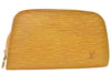 Authentic Louis Vuitton Epi Dauphine Cosmetic Pouch Yellow M48449 LV Junk 8856D