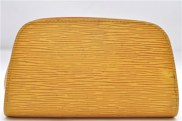 Authentic Louis Vuitton Epi Dauphine Cosmetic Pouch Yellow M48449 LV Junk 8856D