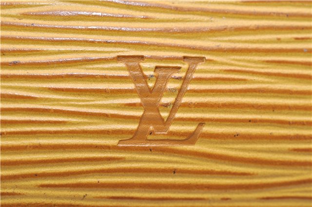 Authentic Louis Vuitton Epi Dauphine Cosmetic Pouch Yellow M48449 LV Junk 8856D