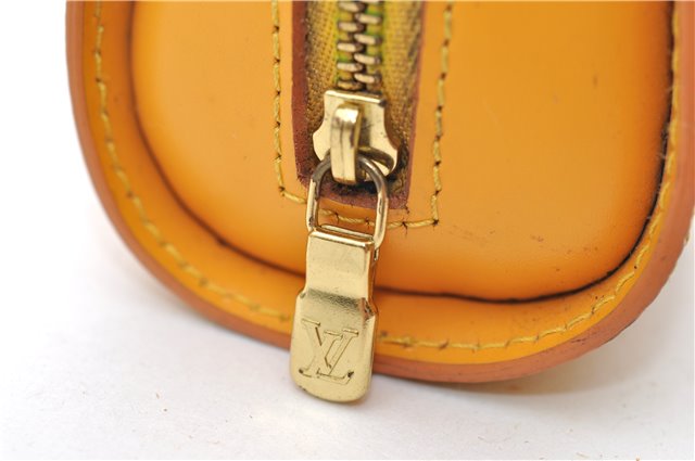 Authentic Louis Vuitton Epi Dauphine Cosmetic Pouch Yellow M48449 LV Junk 8856D