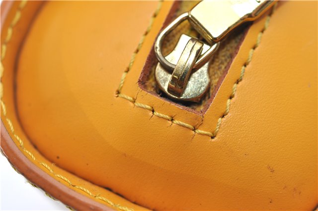 Authentic Louis Vuitton Epi Dauphine Cosmetic Pouch Yellow M48449 LV Junk 8856D